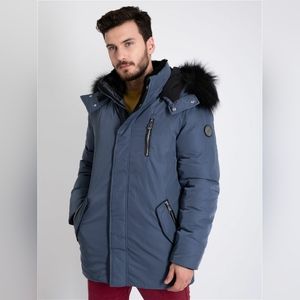 Mens Large Noize Chris Parka Blue